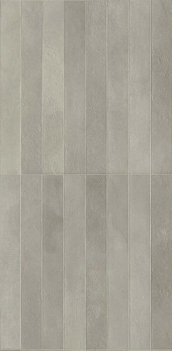 Dettaglio Piastrella da pavimento e rivestimento in gres porcellanato serie Longarine Calcecreta di Marca Corona, effetto mattoncino, formato 7.5x60, Colore Baia