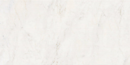 Dettaglio piastrella per rivestimenti in gres porcellanato effetto marmo bianco della collezione Versilia di Ceramiche Keope, formato 60x120, colore Michelangelo White