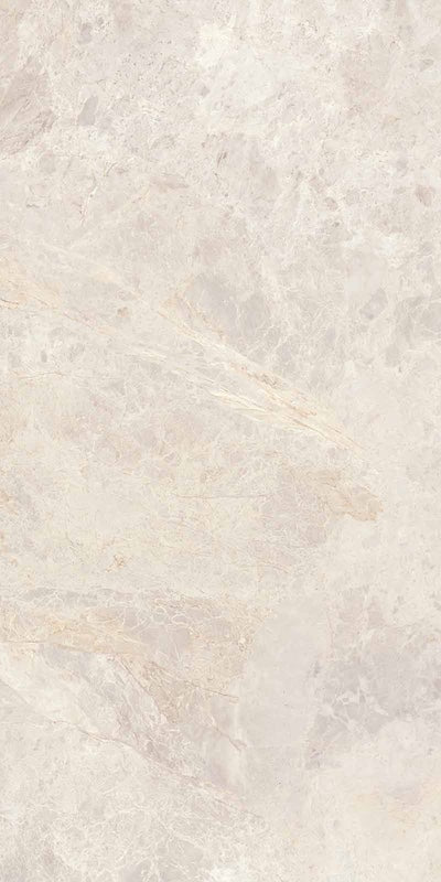 Dettaglio piastrella per pavimenti e rivestimenti in gres porcellanato effetto marmo grigio della collezione Versilia di Ceramiche Keope, formato 60x120, colore Fiorito Ivory