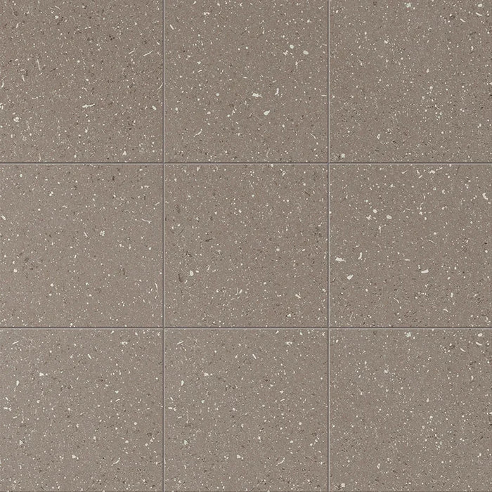 Dettaglio Piastrella da pavimento e rivestimento in gres porcellanato serie Terrasale di Marca Corona, effetto graniglia, opaco, formato 20x20 cm, Colore Sughero