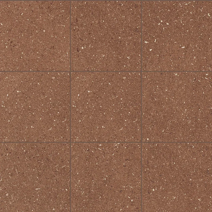 Dettaglio Piastrella da pavimento e rivestimento in gres porcellanato serie Terrasale di Marca Corona, effetto graniglia, opaco, formato 20x20 cm, Colore Cotto