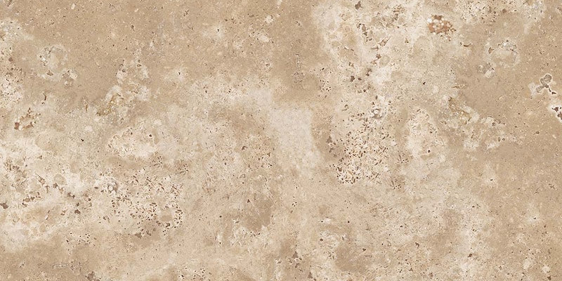 Dettaglio piastrella in gres porcellanato effetto pietra per esterni. Percorsi Frame di ceramiche keope 30x60 antiscivolo colore Travertino Beige