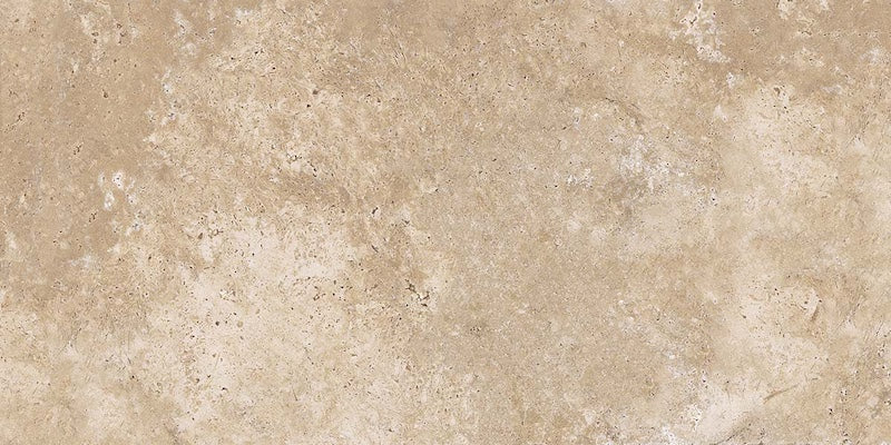 Dettaglio piastrella in gres porcellanato effetto pietra per esterni. Percorsi Frame di ceramiche keope 30x60 antiscivolo colore Travertino Beige