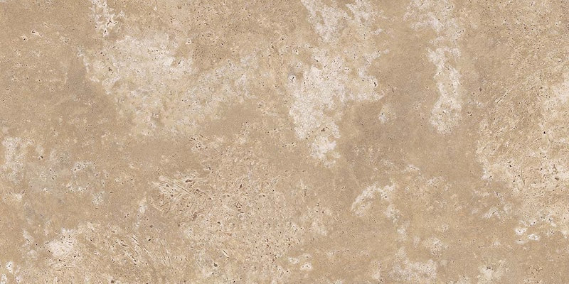 Dettaglio piastrella in gres porcellanato effetto pietra per esterni. Percorsi Frame di ceramiche keope 30x60 antiscivolo colore Travertino Beige
