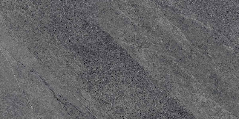 dettaglio piastrella per pavimento e rivestimento effetto pietra ardesia. collezione Ubik, formato 30x60    per esterni, colore Anthracite