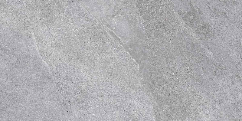 dettaglio piastrella per pavimento e rivestimento effetto pietra ardesia. collezione Ubik, formato 30x60 per esterni, colore Grey