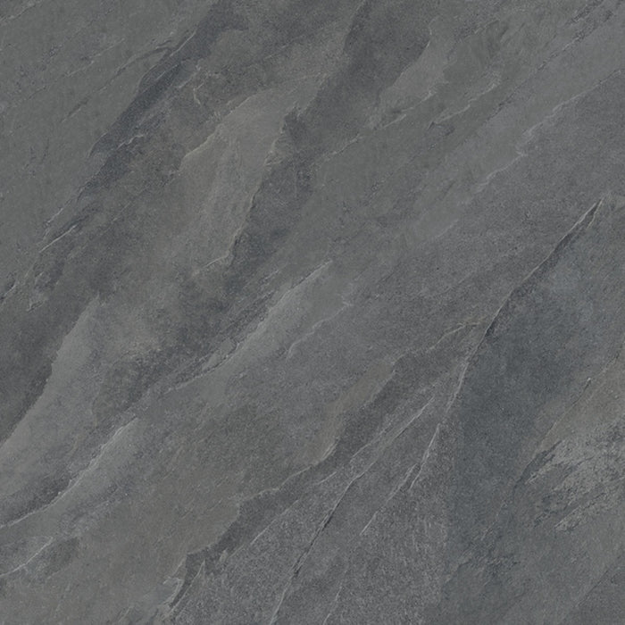 dettaglio piastrella per pavimento e rivestimento effetto pietra ardesia. collezione Ubik, formato 120x120, colore Anthracite