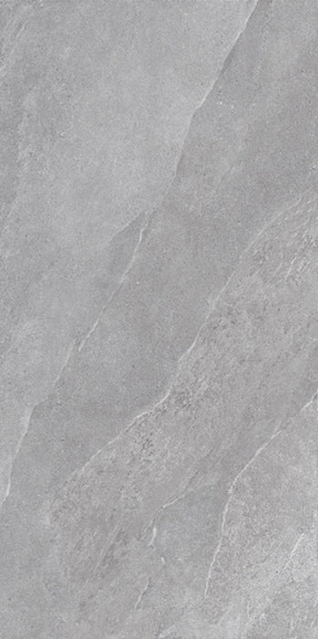 dettaglio piastrella per pavimento e rivestimento effetto pietra ardesia. collezione Ubik, formato 60x120, colore Grey