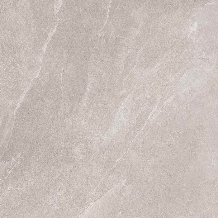 dettaglio piastrella per pavimento e rivestimento effetto pietra ardesia. collezione Ubik, formato 60x60, colore Greige