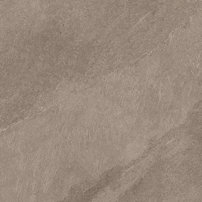 dettaglio piastrella per pavimento e rivestimento effetto pietra ardesia. collezione Ubik, formato 60x60, colore Walnut