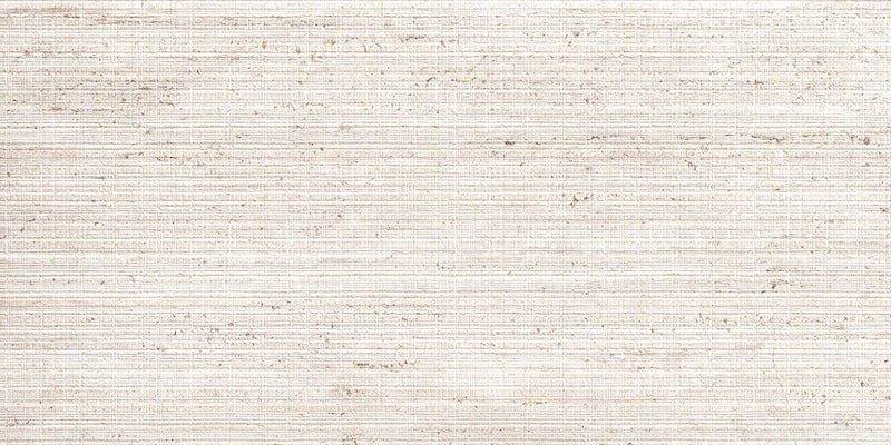 Dettaglio piastrella in gres porcellanato effetto pietra naturale rigata leggermente a rilievo. Omnia di ceramiche keope 60x120 colore Tivoli Ivory Crossing 3D