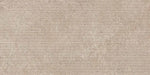 Dettaglio piastrella per rivestimento in gres porcellanato effetto pietra quarzite rigato di Ceramiche Keope, collezione Arkè, formato 60x120, colore Beige Line 3D