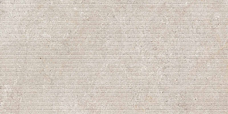 Dettaglio piastrella per pavimento e rivestimento in gres porcellanato effetto pietra quarzite di Ceramiche Keope, collezione Arkè, formato 60x120, colore Ivory