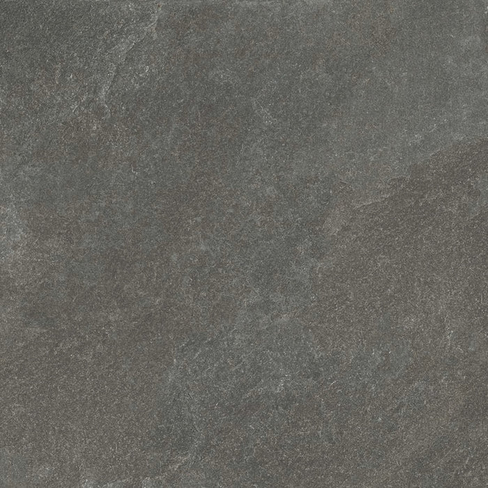 Dettaglio piastrella per pavimento e rivestimento in gres porcellanato effetto pietra quarzite di Ceramiche Keope, collezione Arkè, formato 120x120, colore Anthracite