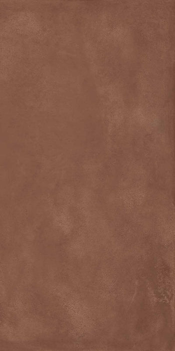 Dettaglio piastrella in gres porcellanato effetto metallo. Plate di ceramiche keope 60x120 colore Copper