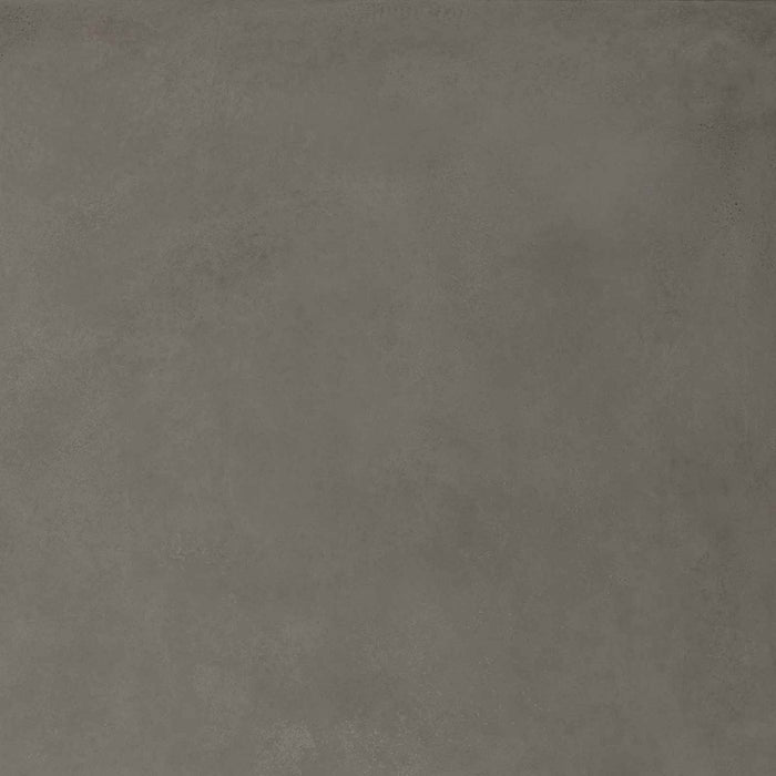 Dettaglio piastrella in gres porcellanato effetto metallo. Plate di ceramiche keope 80x80 colore Anthracite