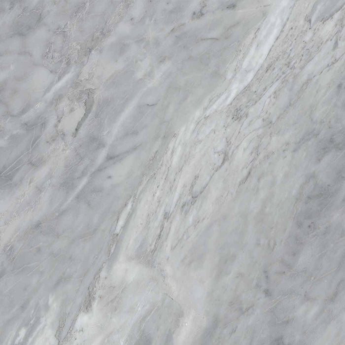 Dettaglio piastrella per pavimenti e rivestimenti in gres porcellanato effetto marmo grigio della collezione Versilia di Ceramiche Keope, formato 60x60, colore Nuvolato Grey