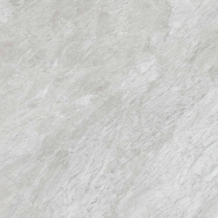 Dettaglio piastrella per pavimenti e rivestimenti in gres porcellanato effetto marmo grigio della collezione Versilia di Ceramiche Keope, formato 120x120, colore Bardiglio Silver