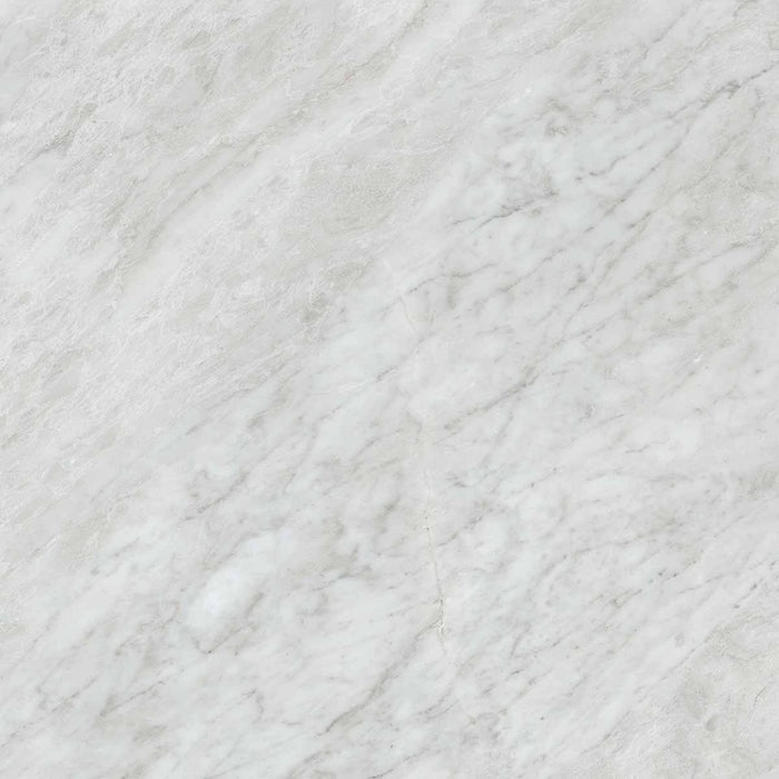 Dettaglio piastrella per pavimenti e rivestimenti in gres porcellanato effetto marmo grigio della collezione Versilia di Ceramiche Keope, formato 60x60, colore Bardiglio Silver