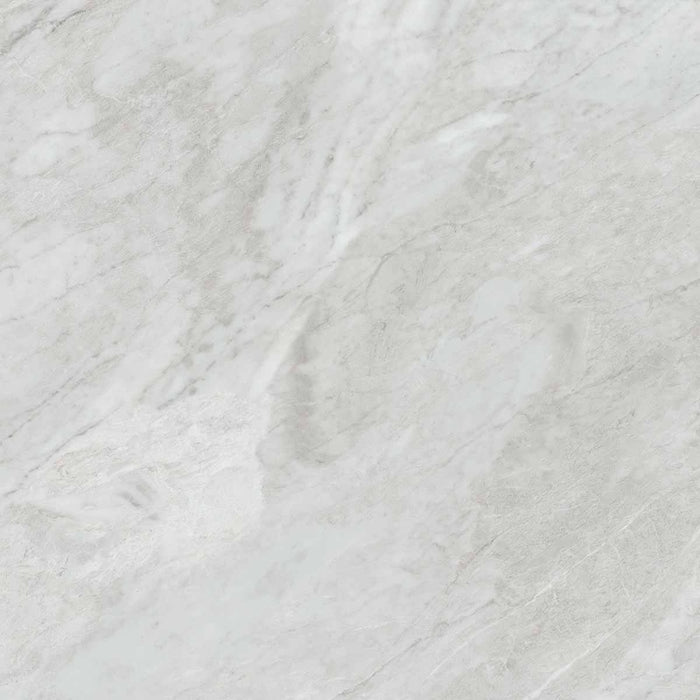 Dettaglio piastrella per pavimenti e rivestimenti in gres porcellanato effetto marmo grigio della collezione Versilia di Ceramiche Keope, formato 60x60, colore Bardiglio Silver