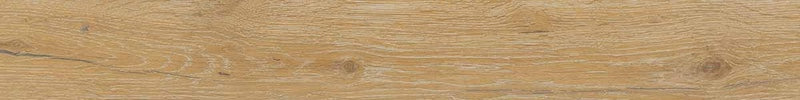 Dettaglio piastrella per pavimento e rivestimento in gres porcellanato effetto legno rovere della collezione Unica di Ceramiche Keope, formato 7.5x60, colore Honey
