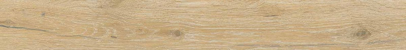 Dettaglio piastrella per pavimento e rivestimento in gres porcellanato effetto legno rovere della collezione Unica di Ceramiche Keope, formato 7.5x60, colore Almond