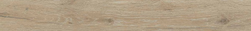 Dettaglio piastrella per pavimento e rivestimento in gres porcellanato effetto legno rovere della collezione Unica di Ceramiche Keope, formato 7.5x60, colore Beige