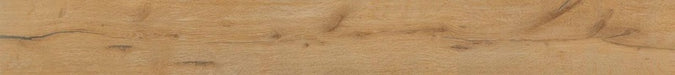 Dettaglio piastrella per pavimento e rivestimento in gres porcellanato effetto legno rovere della collezione Unica di Ceramiche Keope, formato 20x180, colore Honey