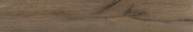 Dettaglio piastrella per pavimento e rivestimento in gres porcellanato effetto legno rovere della collezione Unica di Ceramiche Keope, formato 20x120, colore Brown