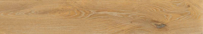 Dettaglio piastrella per pavimento e rivestimento in gres porcellanato effetto legno rovere della collezione Unica di Ceramiche Keope, formato 20x120, colore Honey