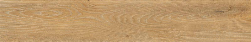 Dettaglio piastrella per pavimento e rivestimento in gres porcellanato effetto legno rovere della collezione Unica di Ceramiche Keope, formato 20x120, colore Honey