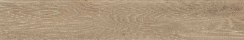 Dettaglio piastrella per pavimento e rivestimento in gres porcellanato effetto legno rovere della collezione Unica di Ceramiche Keope, formato 20x120, colore Beige