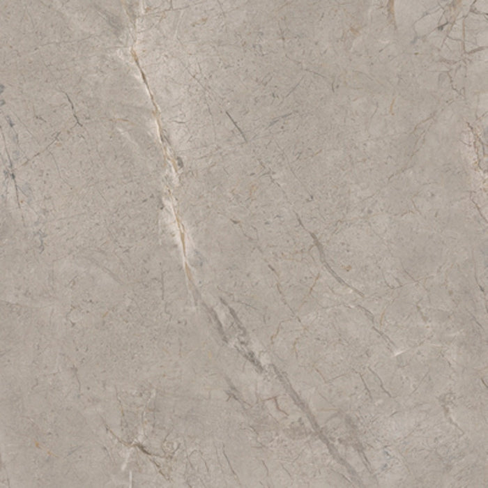 Dettaglio piastrella in gres porcellanato effetto marmo, Ceramiche Keope - Collezione Elements Lux, formato 120x120 cm, finitura silky, vellutata al tatto, colore Silver Grey. Ideale per pavimenti e rivestimenti di design.