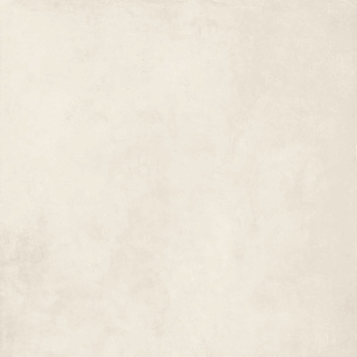 Piastrella per pavimenti e rivestimenti in gres effetto cemento della collezione Moov Up di ceramiche Keope, formato 120x120 cm, colore White