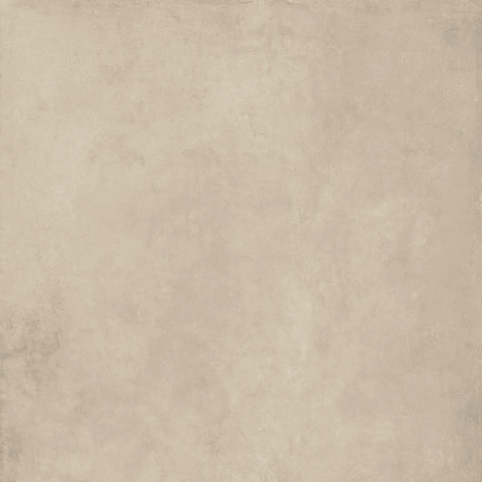 Piastrella per pavimenti e rivestimenti in gres effetto cemento della collezione Moov Up di ceramiche Keope, formato 120x120 cm, colore Sand