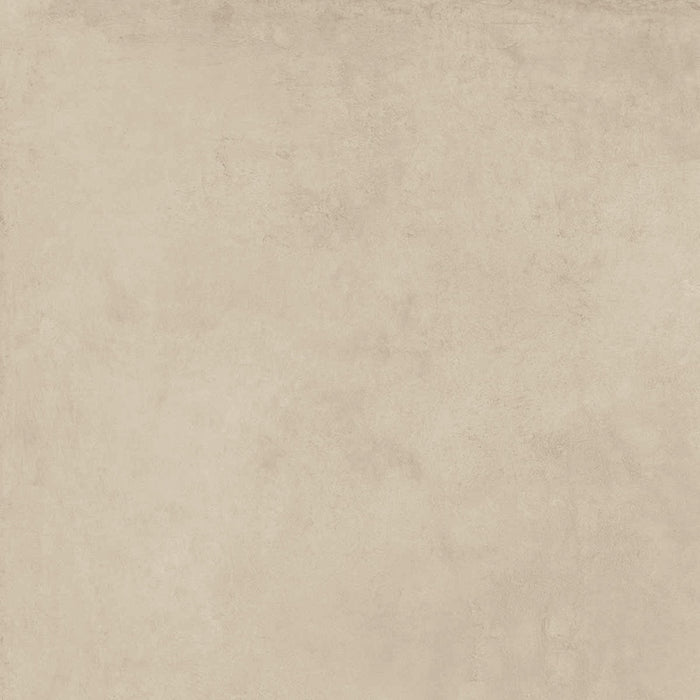 Piastrella per pavimenti e rivestimenti in gres effetto cemento della collezione Moov Up di ceramiche Keope, formato 60x60 cm, colore Sand