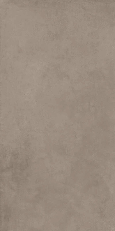 Piastrella per pavimenti e rivestimenti in gres effetto cemento della collezione Moov Up di ceramiche Keope, formato 60x120 cm, colore Tobacco