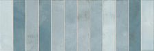 Dettaglio Piastrella da rivestimento serie Karma di Idea Ceramica, colore Stripe Blu formato 25x75