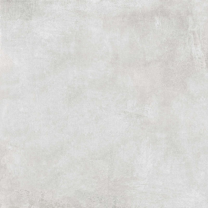 Dettaglio piastrella in gres porcellanato effetto cemento industriale. Noord di ceramiche keope 80x80 colore Silver 