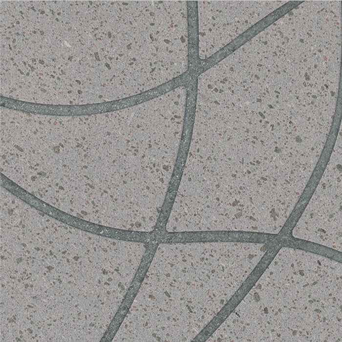 dettaglio piastrella per rivestimento in gres porcellanato effetto pietra lavica opaco decorato astratto in gres smaltato lucido, formato 20x20, collezione Lavica di Keope, colore Stromboli Grey