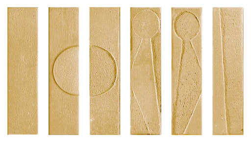 Dettaglio piastrella da rivestimento in gres porcellanato effetto etnico e effetto mattoncino 4,5x18,6 cm, della collezione Koinè, colore Ocra, di Ceramica Settecento