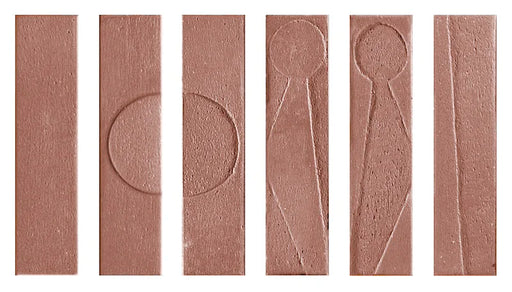 Dettaglio piastrella da rivestimento in gres porcellanato effetto etnico e effetto mattoncino 4,5x18,6 cm, della collezione Koinè, colore Ossido, di Ceramica Settecento