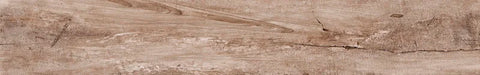 Piastrella per pavimento e rivestimento in gres porcellanato effetto legno rustico della collezione Living di Ceramica Rondine, formato 15x100 cm, colore Marrone