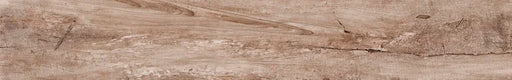 Piastrella per pavimento e rivestimento in gres porcellanato effetto legno rustico della collezione Living di Ceramica Rondine, formato 15x100 cm, colore Marrone