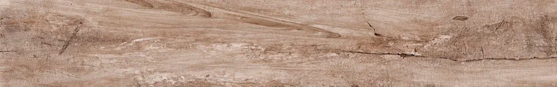 Piastrella per pavimento e rivestimento in gres porcellanato effetto legno rustico della collezione Living di Ceramica Rondine, formato 15x100 cm, colore Marrone