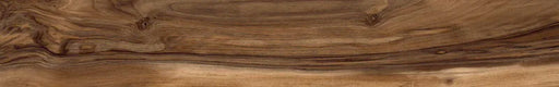Piastrella per pavimento e rivestimento in gres porcellanato effetto legno rustico della collezione Living di Ceramica Rondine, formato 15x100 cm, colore Noce