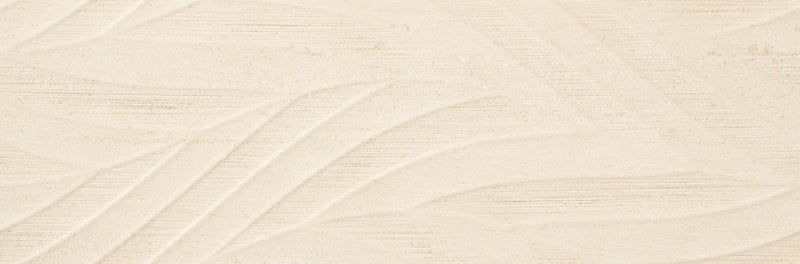 Rivestimento ceramico 33x100 cm della collezione Ludostone, colore Sand Dune 3D di Ceramica Rondine.