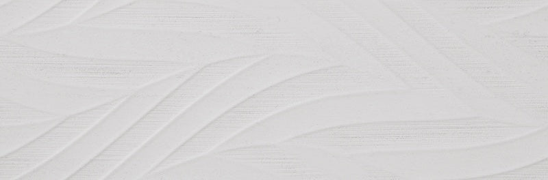 Rivestimento ceramico 33x100 cm della collezione Ludostone, colore White Dune 3D di Ceramica Rondine.