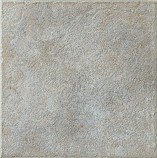 Dettaglio piastrella per pavimento in gres porcellanato effetto cotto della collezione Lathemar di Alfalux, formato 15x15 cm, colore Grigio