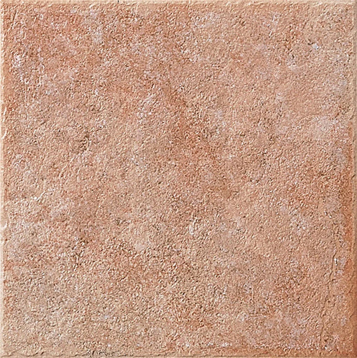 Dettaglio piastrella per pavimento in gres porcellanato effetto cotto della collezione Lathemar di Alfalux, formato 15x15 cm, colore Rosa